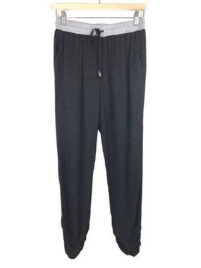 Splendid Black & Gray Ruched Ankle Joggers Size Small